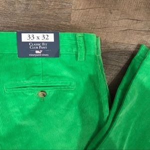 Green Club Pants Vineyard Vines NWT 33 W 32 L
